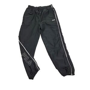 Fila Mesh Lined Spell Out Windbreakers Ankle Zipper Jogger Pants Men's Medium/50